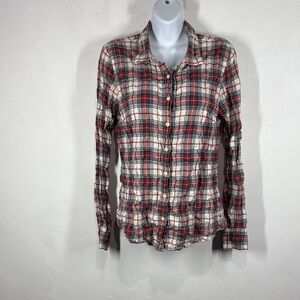 J.Crew Plaid Button-Up Shirt size 8